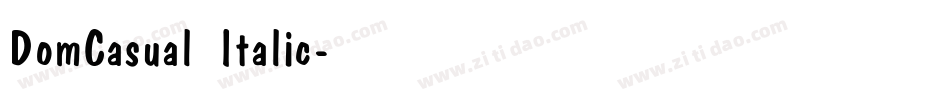 DomCasual Italic字体转换